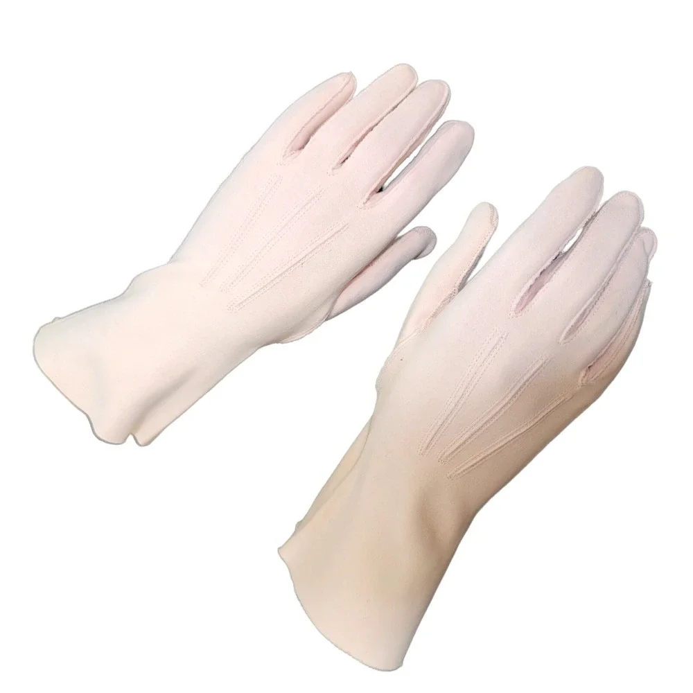 Vintage 1950s Grandoe Pink Dress Gauntlet Gloves‎ Size 7 Classic Mid Century Mod